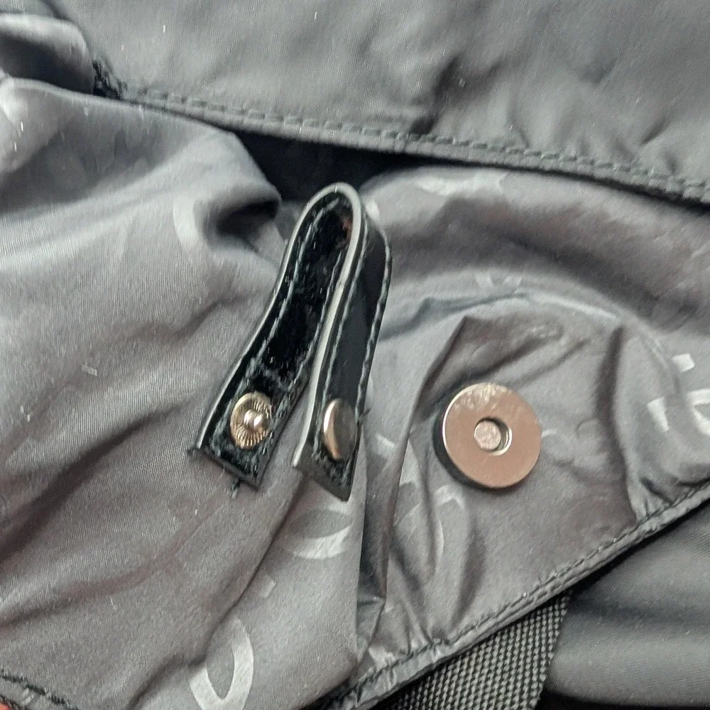 COOEI Black Packable Messenger Bag (Folds‎ to Clutch)